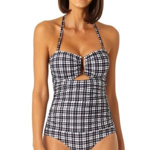 Women's Strapless atom Anne Cope One Piece Swimsuit- Size 10
